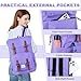 Chase Chic Backpack for Women, Vintage Rucksack Bookbag 15.6 inch Fashion Bag Unisex Casual Daypack for Travel,College,Work(Purple)