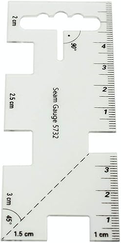 Miniatura 4 de HONEYSEW Herramienta de costura de medición de calibre deslizante 5 en 1 con regla de calibre de costura gratis