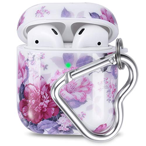 Airpods Case, Olytop Cute Printed Flower Air pods Designed Protective Case Cover Hard