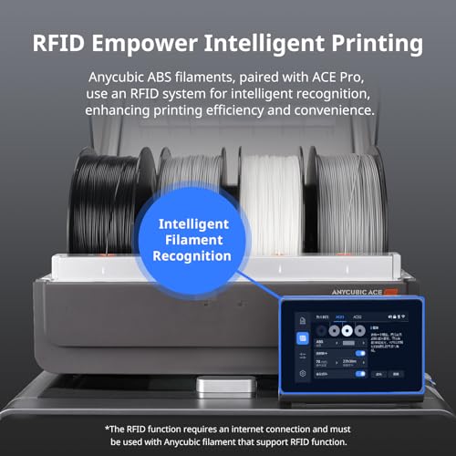 Image of ANYCUBIC ABS Filament 1.75mm, High Strength and Toughness, 3D Printer Filament Dimensional Accuracy + /- 0.02mm, 1KG Spool (2.2 lbs), Blue