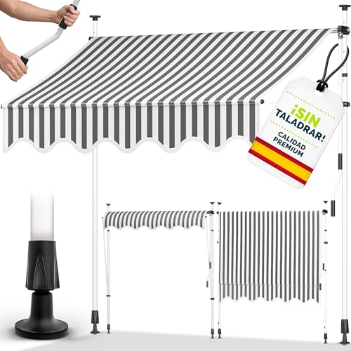 Tillvex Toldo Manual portátil de balcón