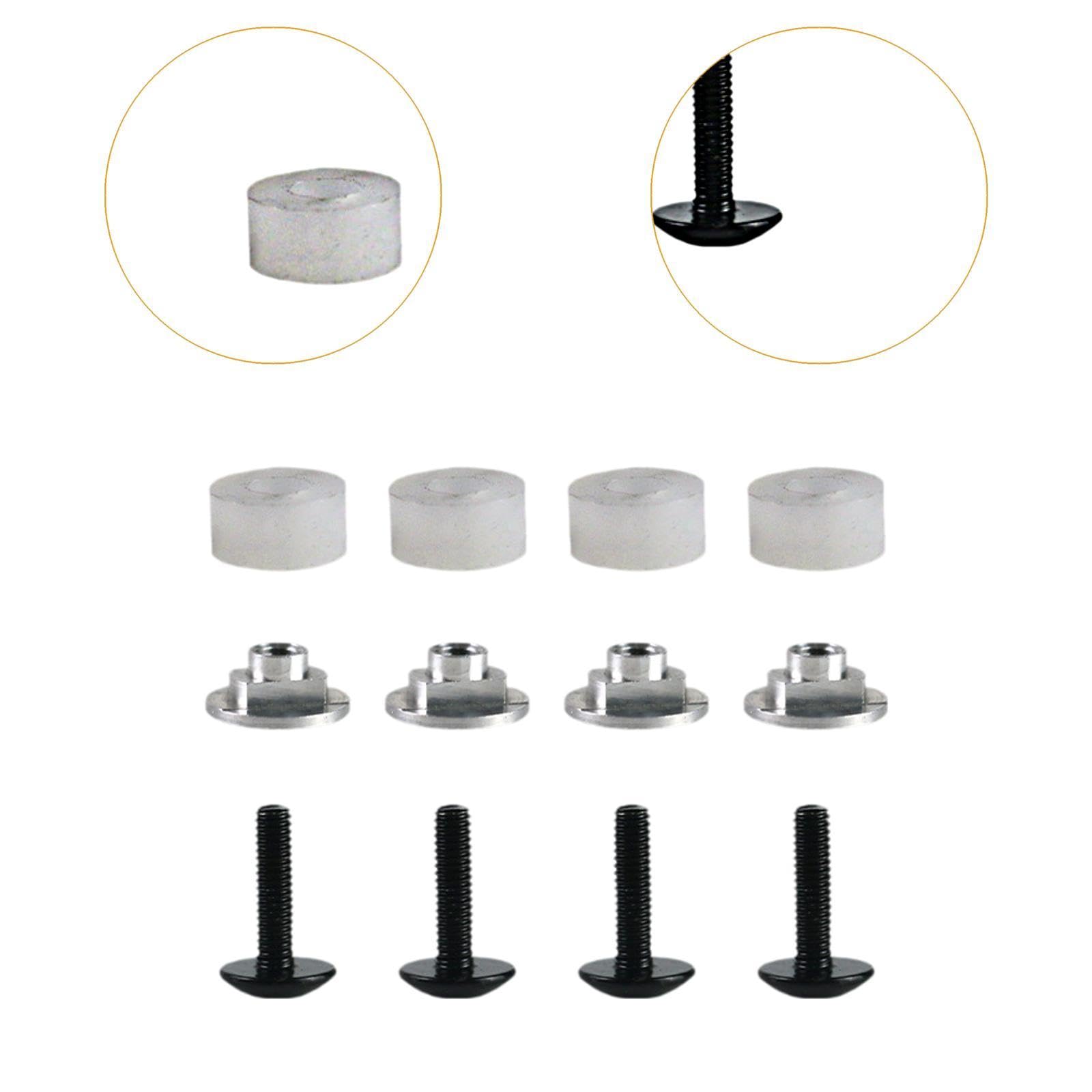 Fenteer Kit de visière de Hockey M4 4 pièces, Facile à Installer avec entretoises, pièces de Rechange, vis et écrous Robustes pour visière de Hockey