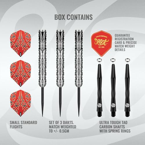 Jeu de fléchettes Warrior Taiaha en tungstène 90% de 23g pour une précision d'élite au tir - 3