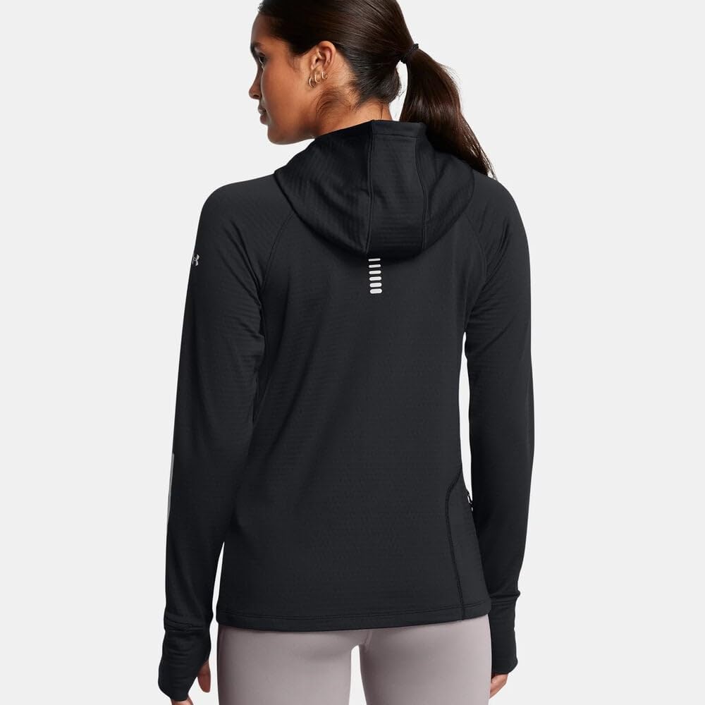 Under Armour Launch Elite Coldweather Balaclava Hoodie Laufkleidung Kapuzen-Sweatshirt Schwarz – Schwarz