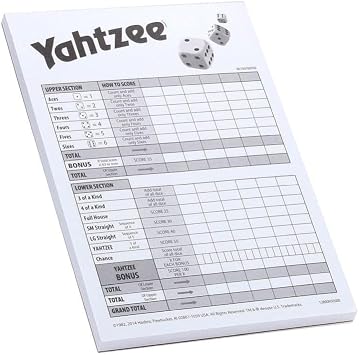 80-Sheet Yahtzee Score Cards - 2 Pack