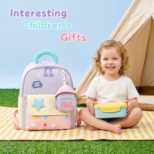 Image of PALAY Mini Toddler Bag for 2-5 Years Cute Cartoon Small Kids Bag with Small Pouch Lightweight Mini Toddler Backpack