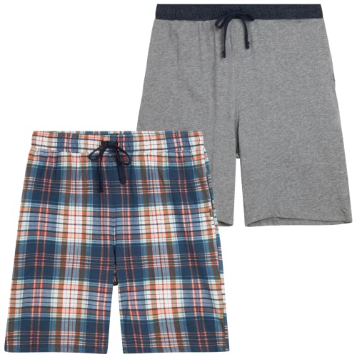 Eddie Bauer Men's 2 Pack Lounge Shorts - Pajama Bottoms, Casual Drawstring Shorts with Pockets for Men