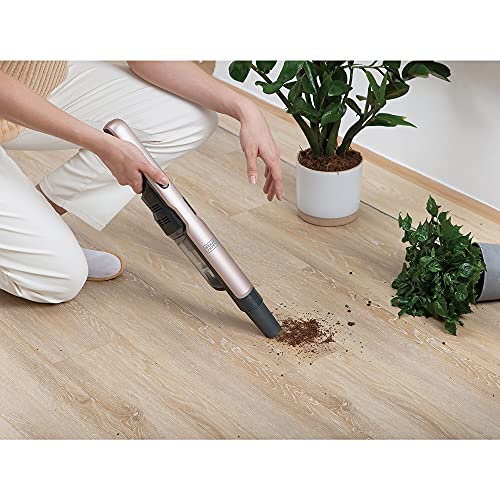 Black+Decker Dustbuster Slim DVC320BRG Aspirateur à Main sans Fil avec Moteur numérique Moderne 2 Niveaux d'aspiration, Station de Charge, suceur Plat et Brosse à Coussins Or Rose - Image 7