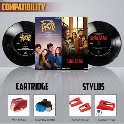 Image of Vinyl Record Disc - Do Aur Do Pyaar+Shaitaan Premium Vinyl with 45 RPM speed support | Made in India