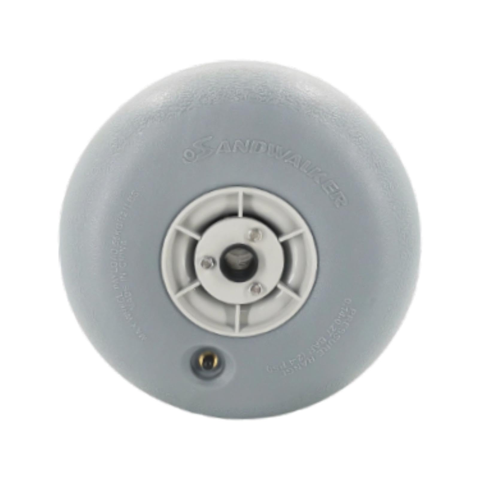 Amagogo Ruote per palloncini da spiaggia grigie, resistenti, ad alte prestazioni, pneumatici gonfiabili da 9 pollici per carrelli da spiaggia, 22.5 Boccola