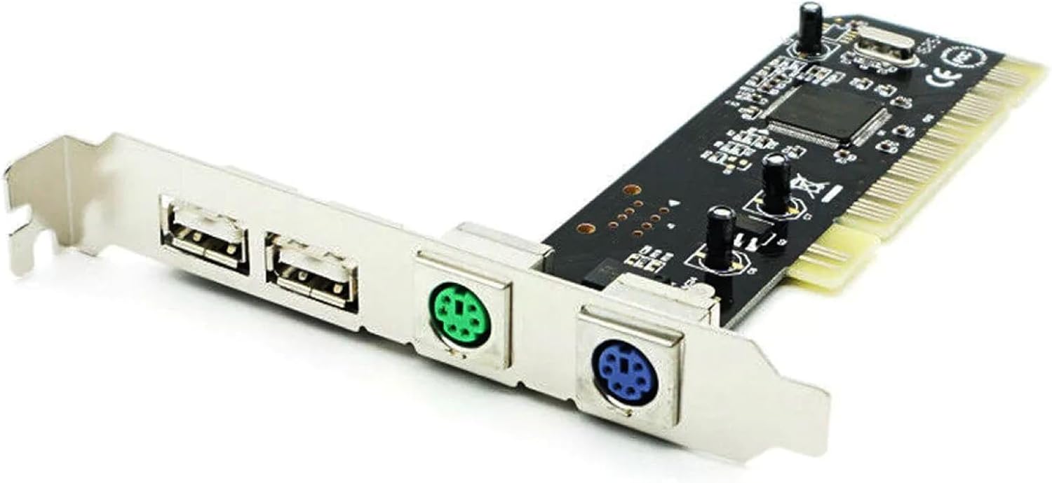 PCI 2.2 to 2*USB 2.0 & 2*for PS/2 for PC Keyboard Mouse Adapter Connector Expansion Card