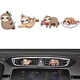 Cute Car Air Freshener Clips,Car Vent Decoration Accessories,Car Decorative Clip, Car Air Conditioner Decorations Clip,Car Interior Decoration Accessories Gifts for Men/Women (Sloth Car Vent Clip)