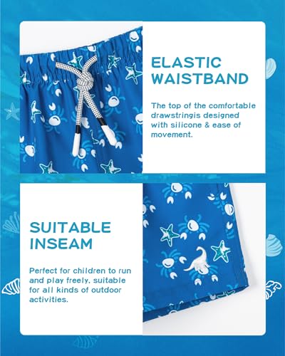 Image of SURF CUZ Boys Swim Trunks Toddler Swim Shorts UPF 50+ Bathing Suit for Boy Swimsuit Quick Dry Mesh Beach Boardshorts Swimwear
