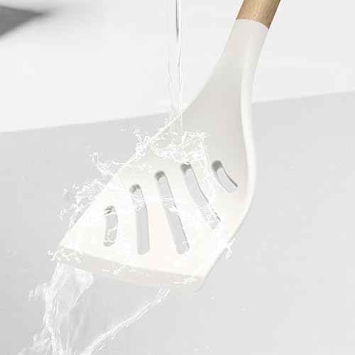 Miniatura 7 de Juego de utensilios de cocina de silicona, 446 F resistentes al calor, utensilios de cocina antiadherentes, juego de espátulas de cocina, cuchara,