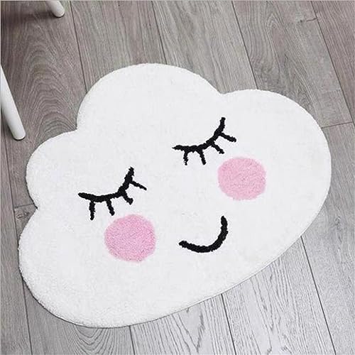 CULASIGN Kinderteppich Teppich Babyteppich Baumwolle Wolke Wolkenform für das Kinderzimmer...