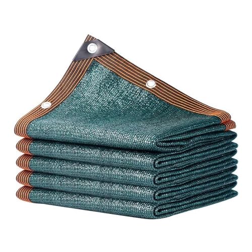 Tela de sombra de alta densidad con protección UV con ojales, red de jardín 90% de bloqueo solar para invernadero, gallinero y cubierta de plantas, 1 x 2 m a 4 x 12 m