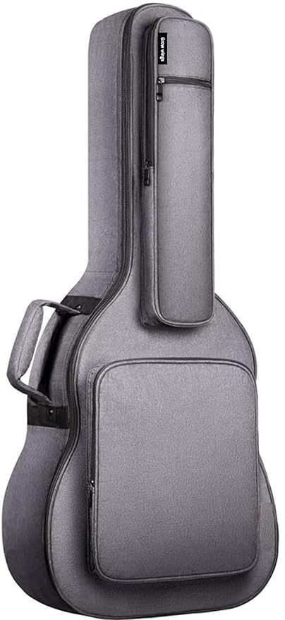 Star House Nylon Acoustic Guitar Bag Compatible With All 38; 39; 40; 41; Inches Guitar, Grey-image-45