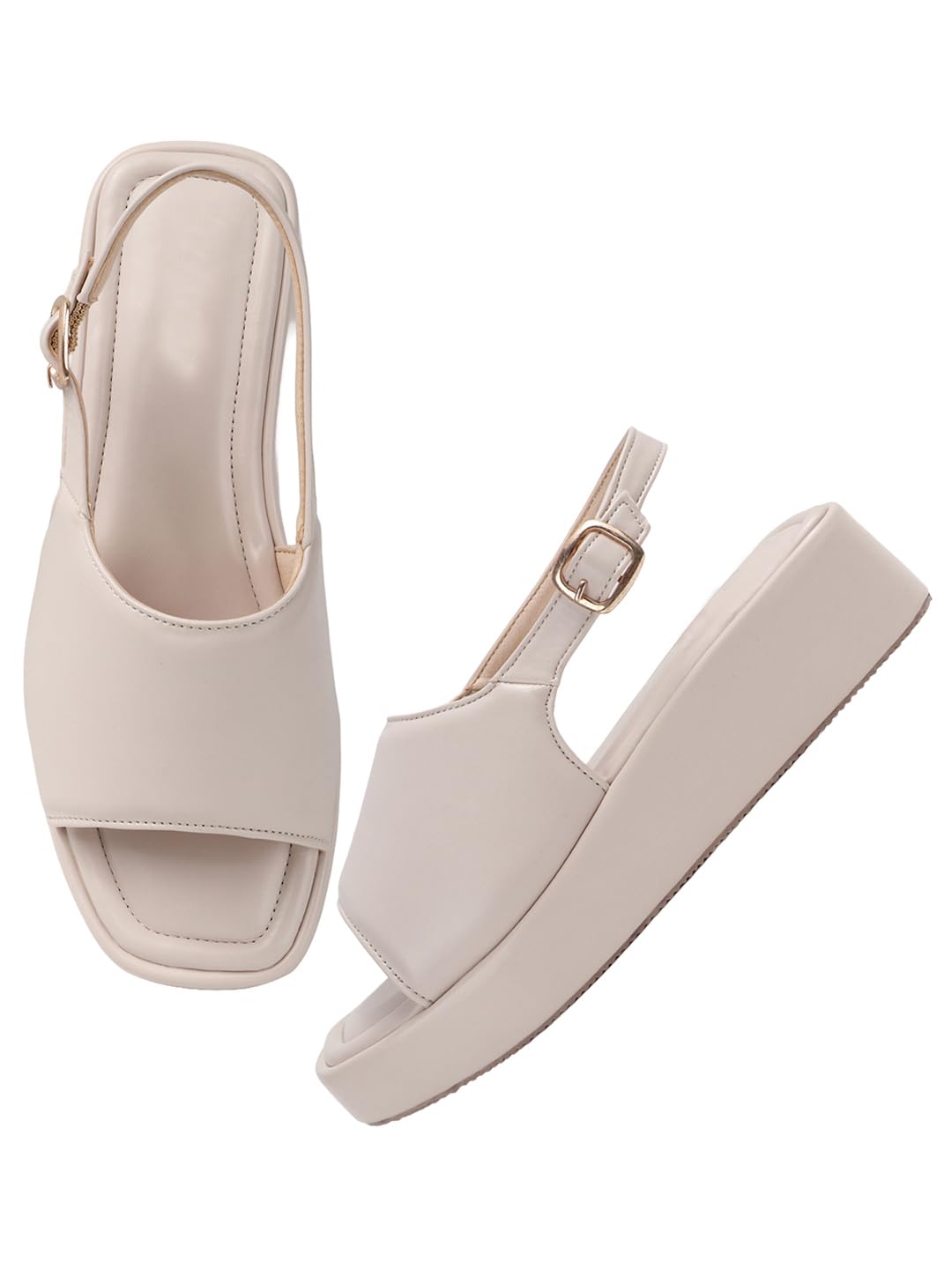 Super Comfortable Solid Platform Heel Sandals For Women & Girls