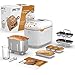 Imetec La Forneria, Gerät für Brot, Ciabattas, Brötchen, Pizza und Kuchen auch mit natürlichen Mehlsorten. 20 Programme, 2 Rührschaufeln, kontrollierte Aufgehtemperatur, Rezeptheft