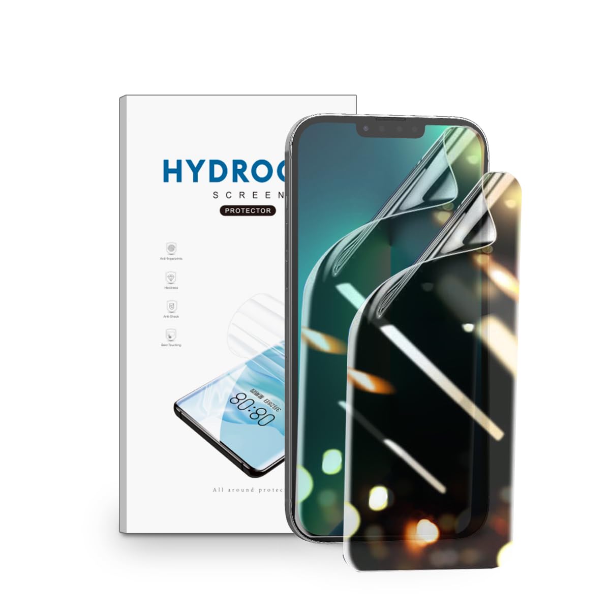 Privacidad Película de Hidrogel para iPhone 13 Pro Max，2 Piezas Anti-Espía Protector de Pantalla TPU Flexible Protector de Pantalla [no Vidrio Templado]