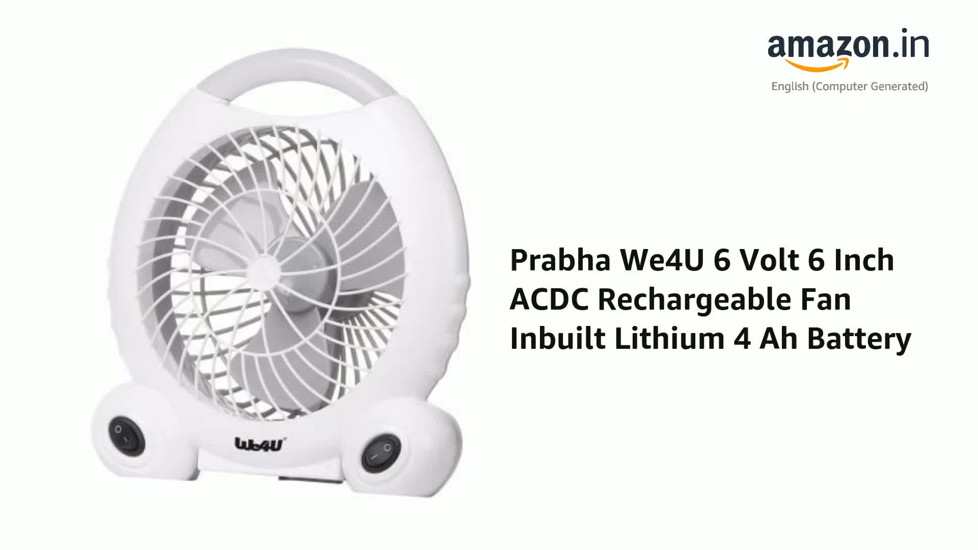 prabha rechargeable fan