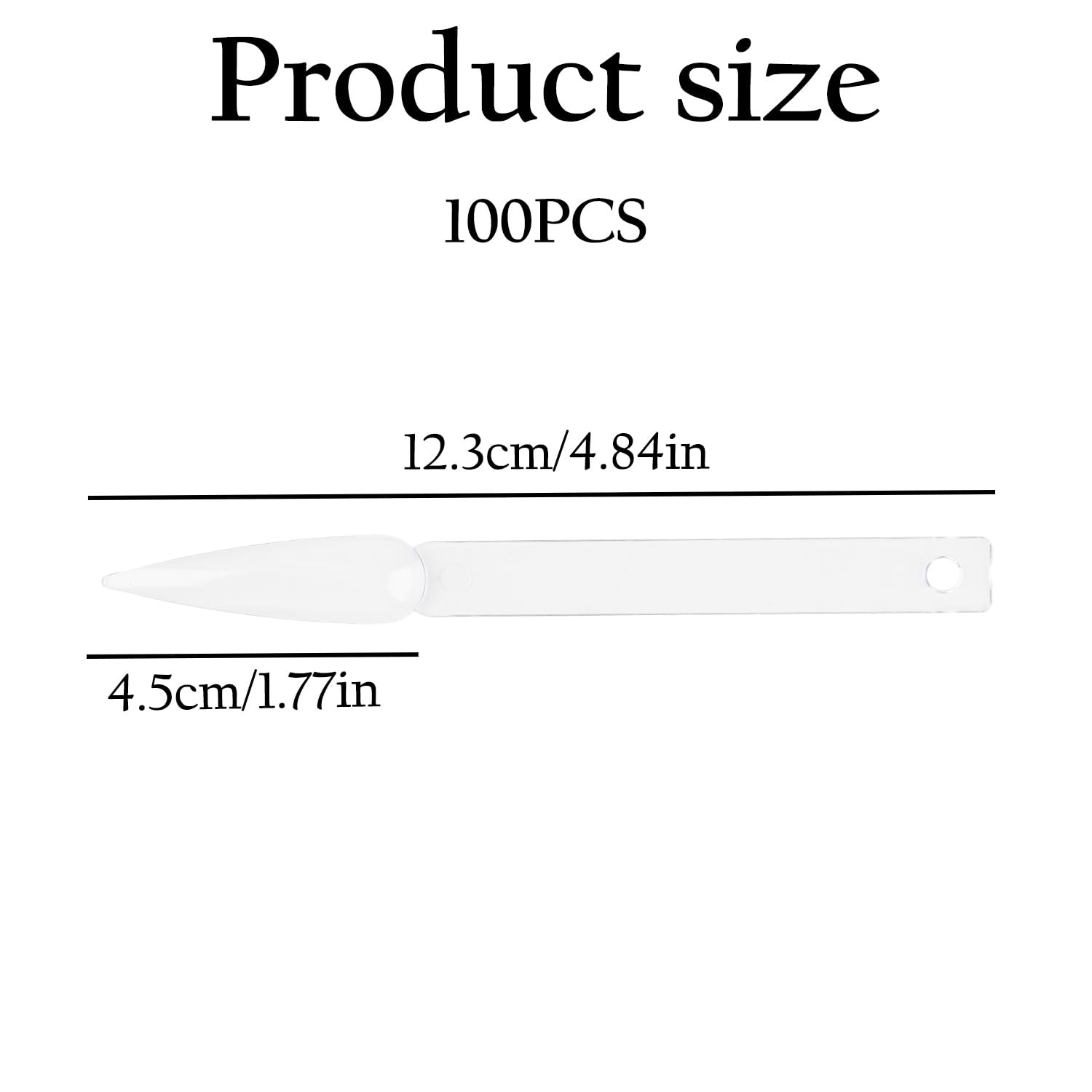Bojueshaw 100pcs Nail Swatches,Clear Nail Art Color Display,Nail Swatch Sticks With Metal Split Ring,Nail Display for Nail Gel Polish Practice - Image 2