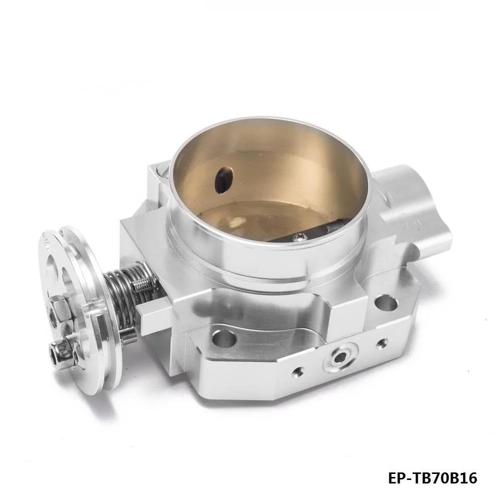 Sensor posición Acelerador Colector De Admisión Plateado Aluminio Cuerpo del Acelerador 70mm para Civic B16 B18 D16 F22 B20 D/B/H/F EG EK H22 EP-TB70B16 Cuerpo de Acelerador