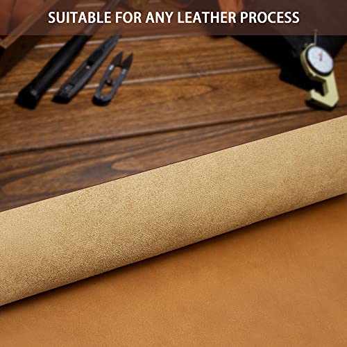 Genuine Leather Sheets Tooling Leather Full Grain Leather 3.6Mm-4.0Mm (9-10Oz) Thick Cowhide Leather Pieces Square For Crafts Heavy Weight(Bourbon Brown 10"X10") #TOP6
