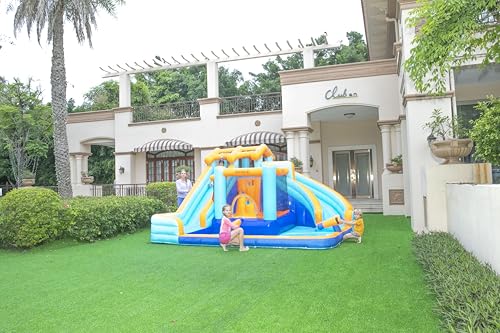 GT-WHEEL Inflatable Twin Water Slide for Kids – Double Fun!