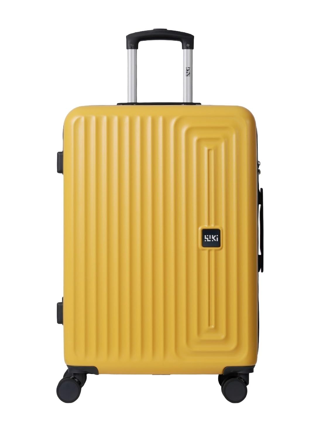 Ripple Hard Shell Cabin Trolley Bag 55 cm by Wildcraft| Polycarbonate Carry-On Luggage with 8 Spinner Wheels, Combination Lock, Lightweight & Water Resistant Travel Suitcase |Yelow_Black