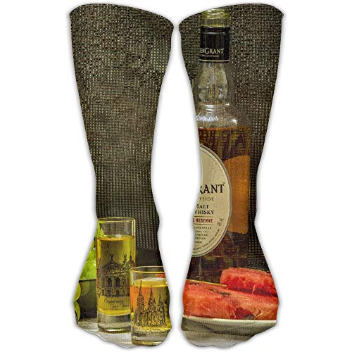 Preisvergleich Produktbild Unisex Classics Socken Melonen Trauben Stillleben Whisky Alkohol Glengrant Athletic Stockings Lange Socke Einheitsgröße 30 cm