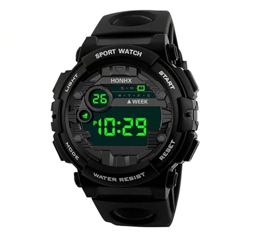 Reloj Deportivo Digital para Hombre Honhx, Resistente al Agua, con cronómetro, Alarma, Fecha, luz LED, Ideal para Correr y Actividades al Aire Libre Reloj Deportivo Digital para Hombre Honhx, Resistente al Agua, con cronómetro, Alarma, Fecha, luz LED, Ideal para Correr y Actividades al Aire Libre