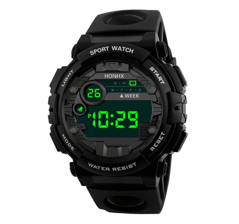 Genérico Reloj Deportivo Digital para Hombre Honhx, Resistente al Agua, con cronómetro, Alarma, Fecha, luz LED, Ideal para Correr y Actividades al Aire Libre