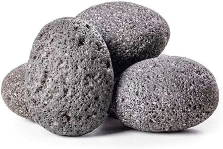 Lava Pebbles 50-70 mm 10 kg - Natursteine Gartendeko Aquarium Terrarium | natürliche Lava Pebbles, schwarz, wasserneutral, porös, vielseitig, für Beete, Pflanzen, Aquascaping, Aqua