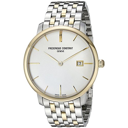 Frederique Constant Slimline Silver Dial Two-tone Steel Men's Watch FC-306V4S3B2
