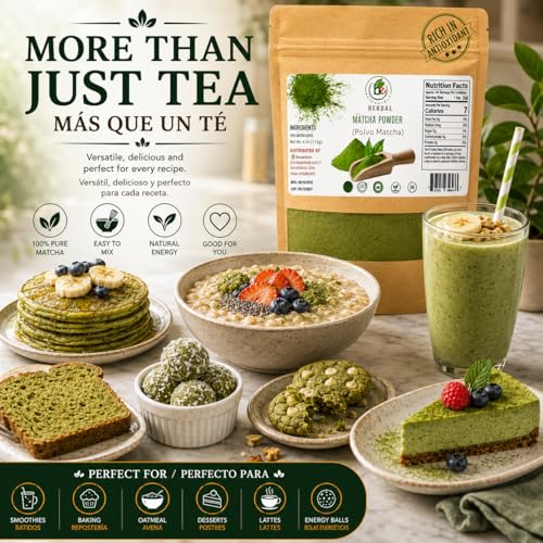 Té verde matcha en polvo 4 oz bolsa resellable miniatura 6