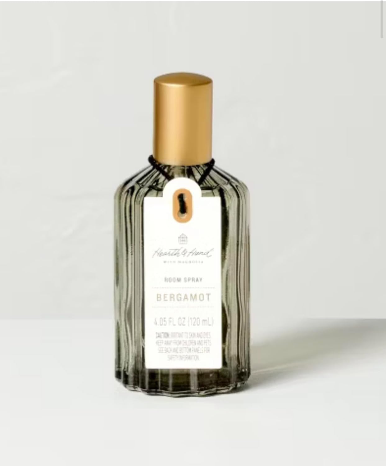 4 fl oz Bergamot Room Spray - Hearth & Hand™ with Magnolia pack of 2 (Driftwood, Bergamot) in ribbed color glass