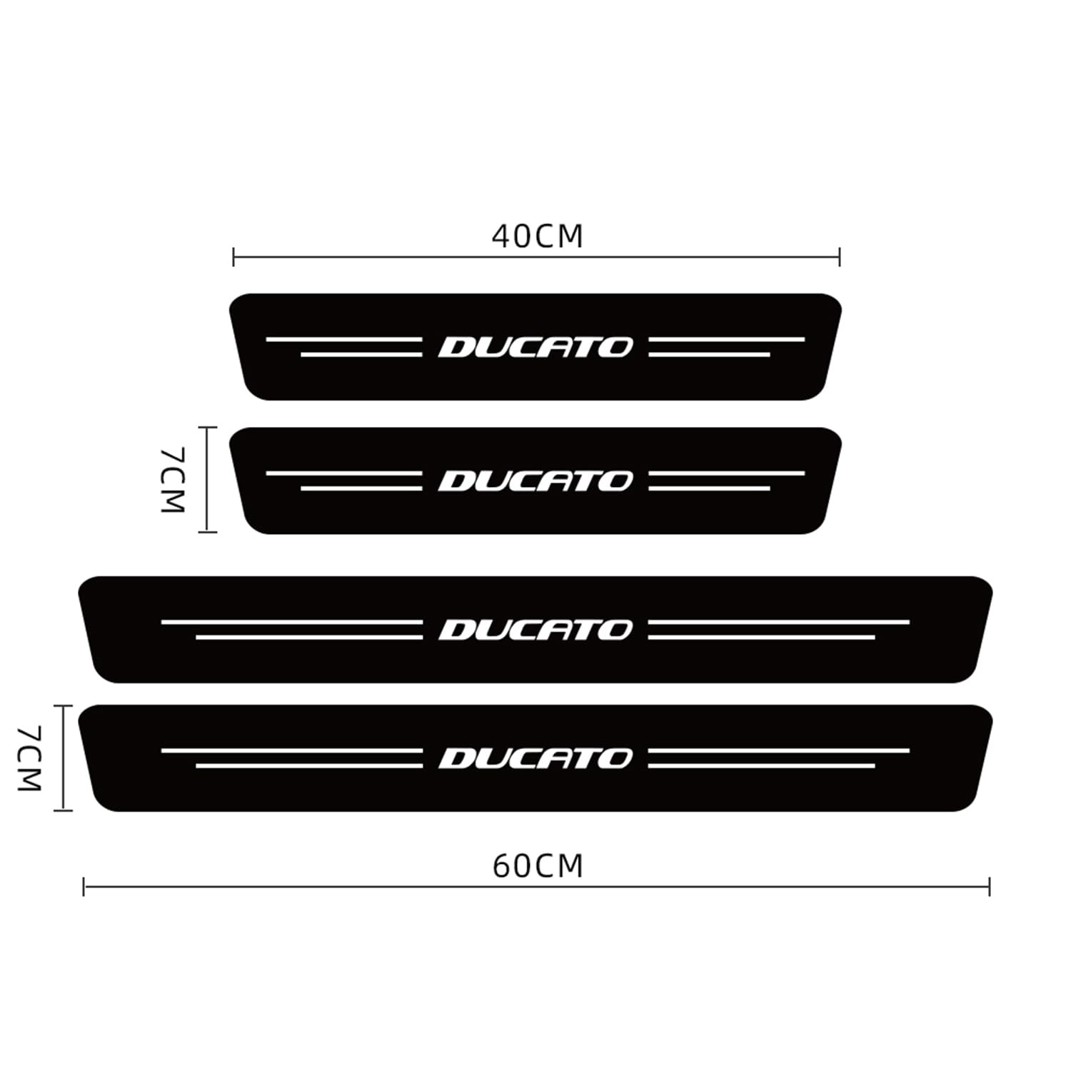 Generico 4 Pezzi Auto Fibra di Carbonio battitacco Protector Sticker per Fiat Ducato, Anti-Graffio Scuff Adesivi Styling Protezione Accessori
