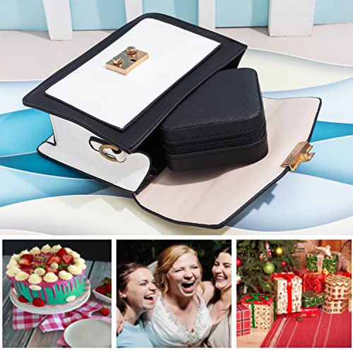 Image of KElofoN Jewelry Case & Box Organizer - Small, Mirrored, for Girls & Women (Black-5)