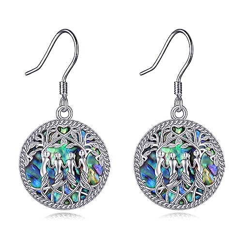 Image of YFN Sister Earrings Gifts from Sister, Sterling Silver Crystal Sister Earrings Jewelry, Birthday Jewelry Gift for Sisters
