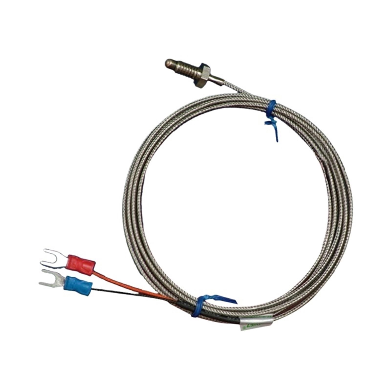 WUPLKCUIJ M6 Screw Probe K type Thermocouple Temperature Sensor with 2M Wire Cable for Industrial Controller(Cable 3m)