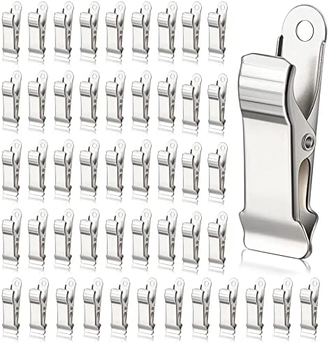 48 Pcs Small Clamp Small Alligator Clips Metal Mini Clamps Micro Clamps Crocodile Spring Clamps 1/2 Inch Wide Alligator Clips for Crafts Wire Electric Testing Photo Curtain Office (Silver,Smooth Jaw)