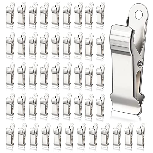 48 Pcs Small Clamp Small Alligator Clips Metal Mini Clamps Micro Clamps Crocodile Spring Clamps 1/2 Inch Wide Alligator Clips For Crafts Wire Electric Testing Photo Curtain Office (Silver,Smooth Jaw) #TOP2