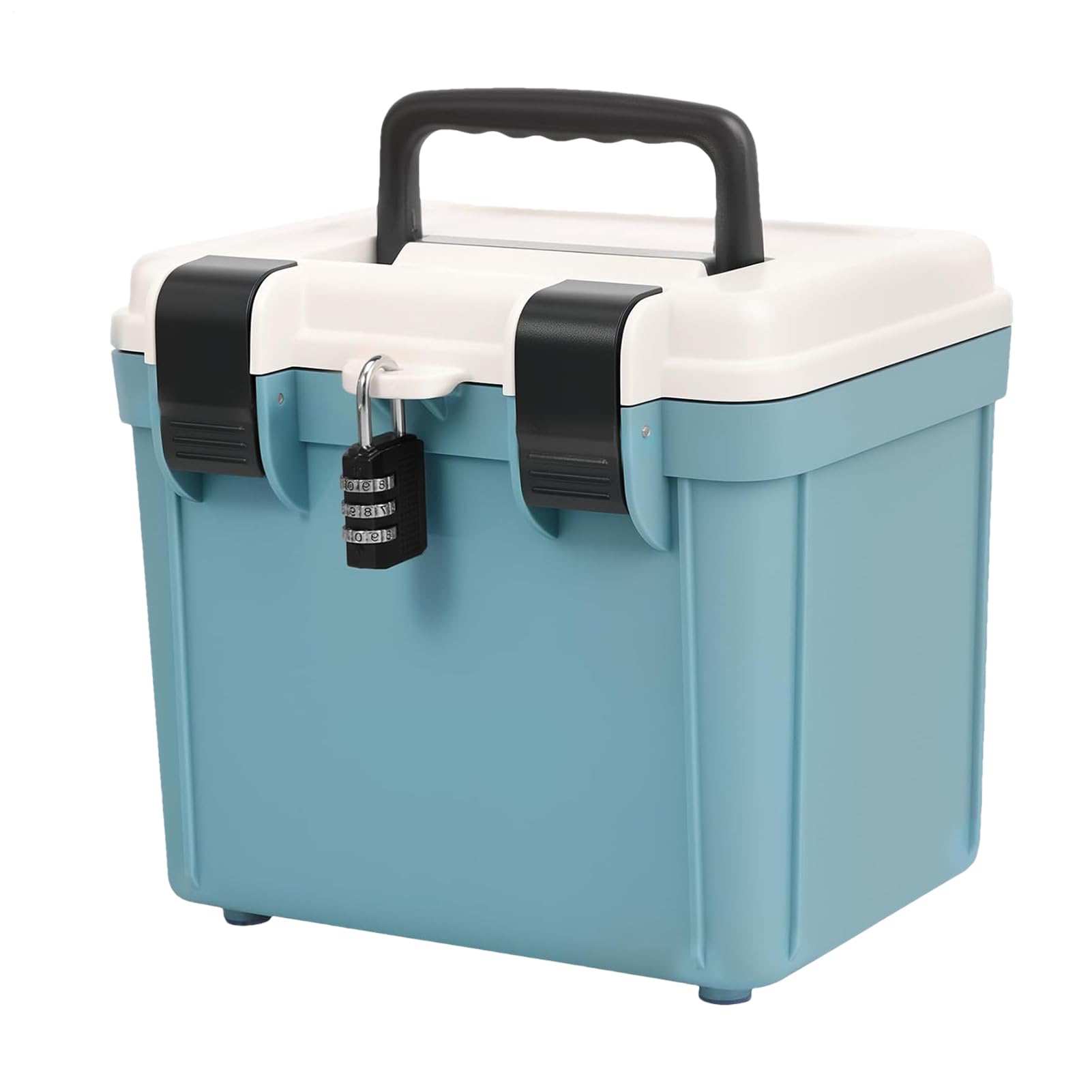 Genérico Caja para Medicamentos con Cerradura,Caja Fuerte Portátil Con Candado - Gran Capacidad Para Medicamentos, Herramientas Y Documentos, Portátil Para Hogar Trabajo Viajes Exterior Y Coche