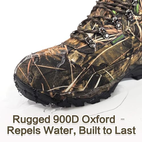8 Fans Hunting Boots for Men, 800g Thinsulate Insulated Waterproof Hunting Shoes, Lightweight Anti-Slip Outdoor Boots for Cold Weather, Hiking, Fishing4