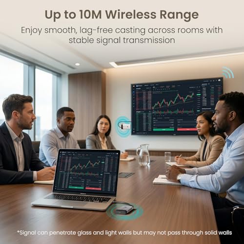 Image of Portronics Sky Cast Wireless Type-C to HDMI Screen Casting Adapter 4K@50Hz, Type-C Input, Plug & Play,10m Range, Simultaneous PD Charging, Cast Video & Audio from Laptop /Tablet to TV /Projector /Monitor