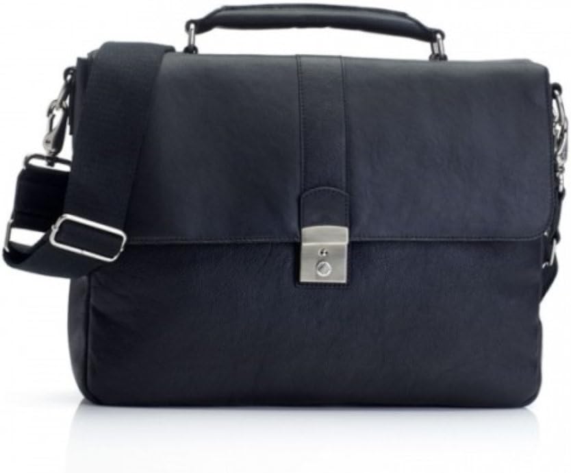 Marshall Bergman Eris Leather Briefcase for 13-Inch Laptop - Black