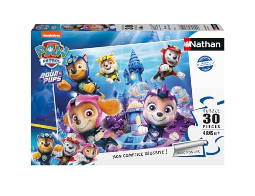 Nathan - Puzzle enfants - 30 pièces - Mission sous-marine - Pat'Patrouille - Fille ou garçon dès 4 ans - Puzzle de qualité supérieure - Carton épais et résistant - Pat'Patrouille - 86214 Nathan - Puzzle enfants - 30 pièces - Mission sous-marine - Pat'Patrouille - Fille ou garçon dès 4 ans - Puzzle de qualité supérieure - Carton épais et résistant - Pat'Patrouille - 86214