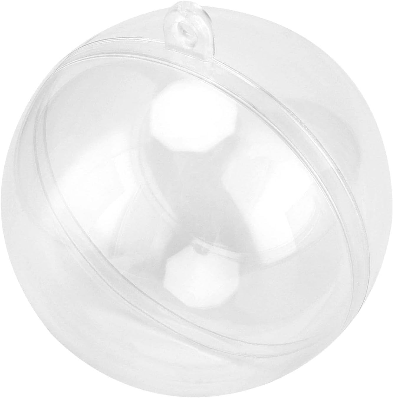 JEUIHAU 50 Pcs 6cm Clear Plastic Baubles to Fill, Transparent Ball Sphere Ornaments - Image 4