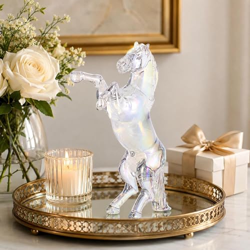 Figura de cristal de caballo LOGOFUN diseño claro miniatura 4